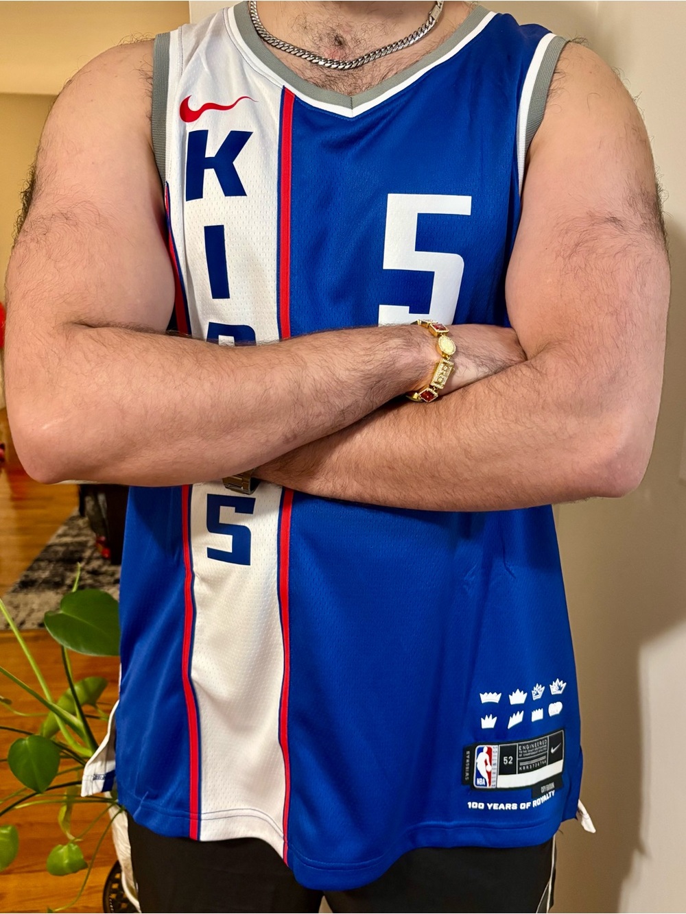 Nike Blue Sacramento Kings #5 Home Game Jersey